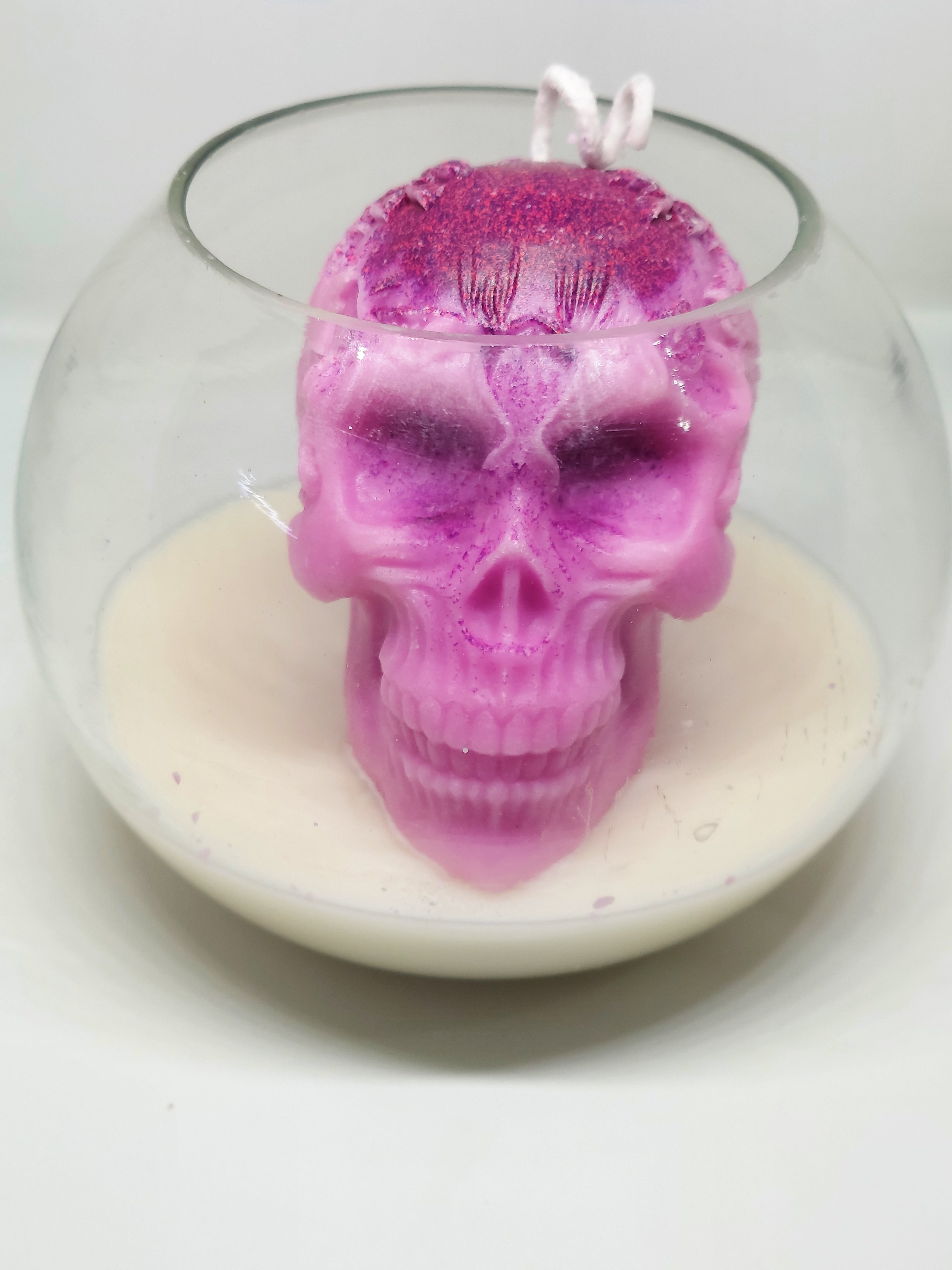 💀✨ Pink Skull Aura Candle