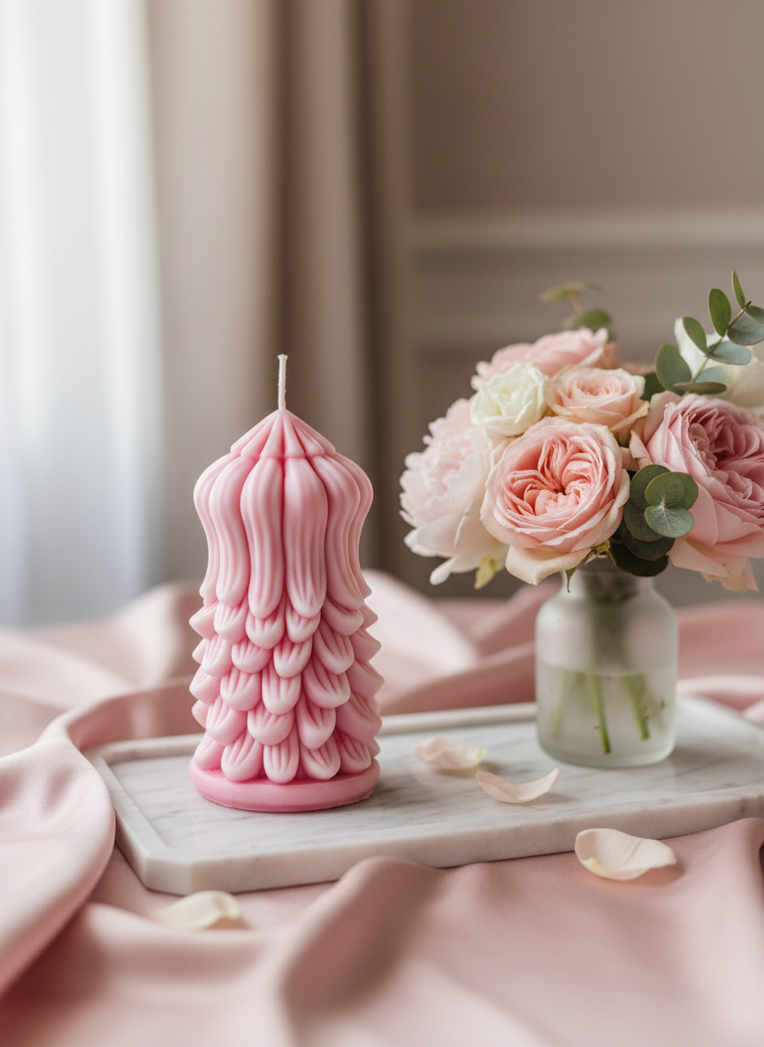 Layered Christmas Tree Candle,