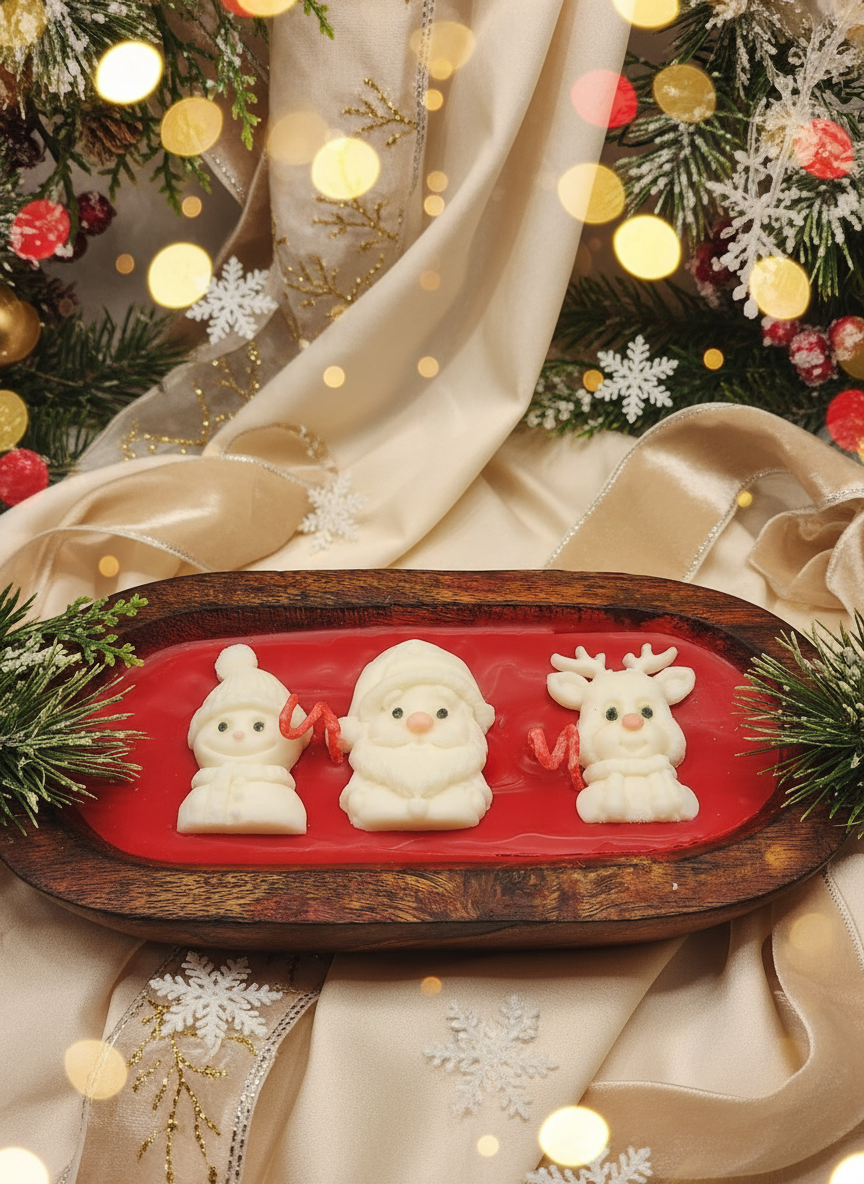 Festive Holiday Candle Arrangement