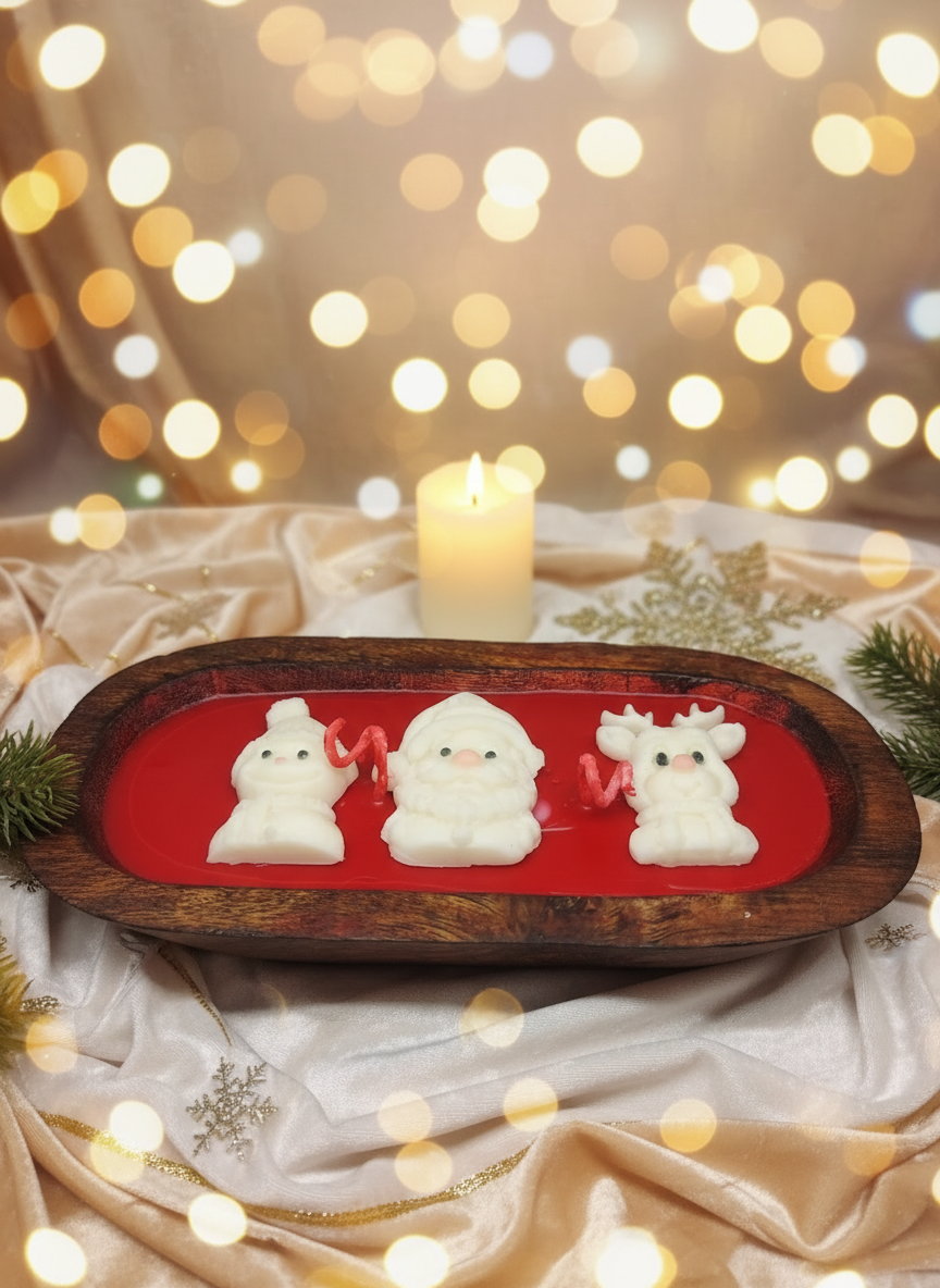 Festive Holiday Candle Arrangement